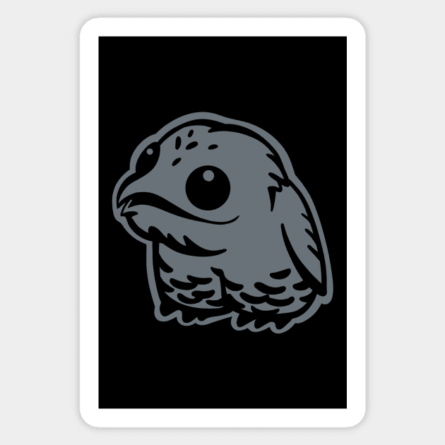 Urutau, cute and weird bird. Stylized art for Common potoo lovers Sticker by croquis design